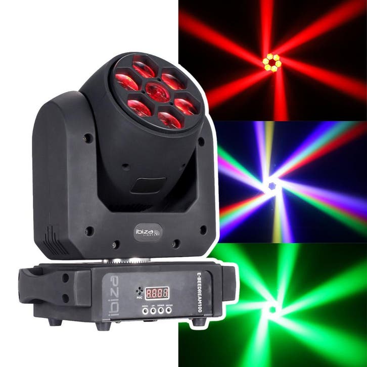 Ibiza E-Beedream100 DMX Bestuurde 100W LED Spot + 6x 10W, Muziek en Instrumenten, Licht en Laser, Overige typen, Nieuw, Verzenden