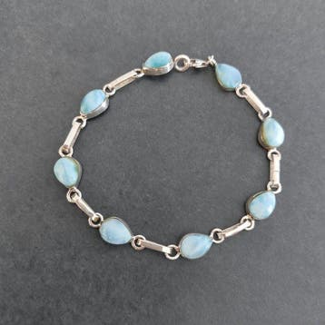 Elegante Larimar uit de Caraïben. Natuurlijke onbehandelde