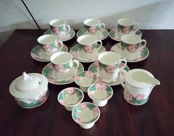 Villeroy & Boch - Tafelservies (14) - Jade/lotusbloemen -