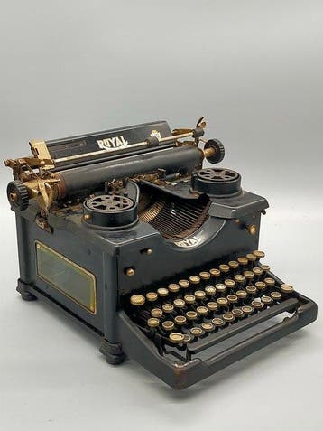 Royal 10 - single glass panel - Typemachine - 1910-1920