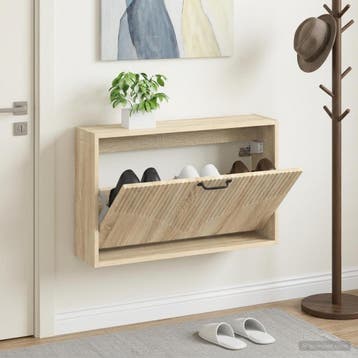 vidaXL Wandgemonteerde Schoenkast HOORN 71 x 17 x 43 cm, Verzenden, Nieuw