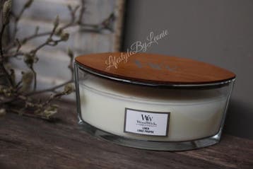 WoodWick Linen hearthwick flame, Ophalen of Verzenden, Nieuw