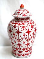 dekselvaas - Porselein - handgeschilderd