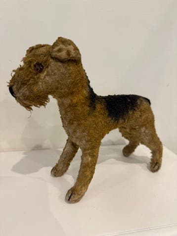 Steiff - Pluche dier Szeiff Airedale terrier (button in ear)