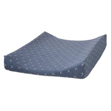 Aankleedkussenhoes - kruisje denim, Verzenden, Nieuw