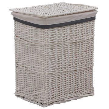 vidaXL Wasmand wilgen wit, Verzenden, Nieuw
