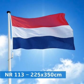 NR 113: Nederlandse vlag 225x350 cm marineblauw, Nieuw