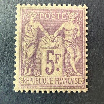 Frankrijk - Yvert 95 Sage 5fr violet nieuw ** zonder, Gestempeld