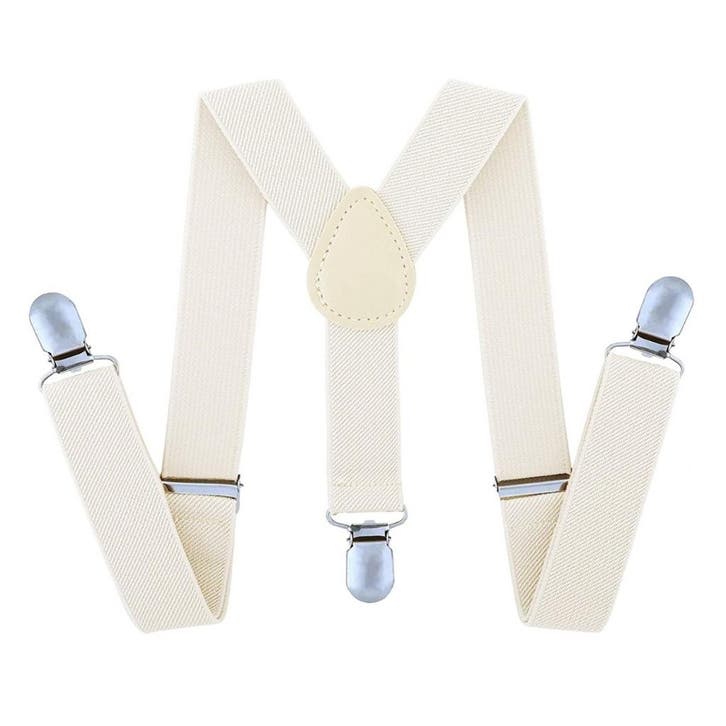 Fako Fashion - Kinder Bretels - Effen - 65cm - Crème, Kinderen en Baby's, Kinderkleding | Overige, Verzenden