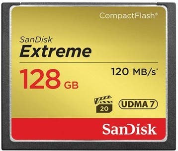 Sandisk CF 128GB Extreme 120MB/s 85MB write UDMA 7, Audio, Tv en Foto, Fotografie | Geheugenkaarten, Ophalen of Verzenden, Nieuw