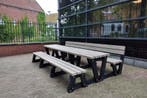 Rockwood® Picknicktafel Eik - Zwaar Kunststof - Sand Beige, Tuin en Terras, Picknicktafels, Ophalen of Verzenden, Nieuw, Rechthoekig