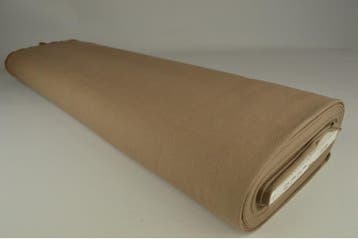 Taupe canvas stof  - Goedkoop op 10 of 30 meter rol, Overige kleuren, 120 cm of meer, Ophalen of Verzenden, Katoen