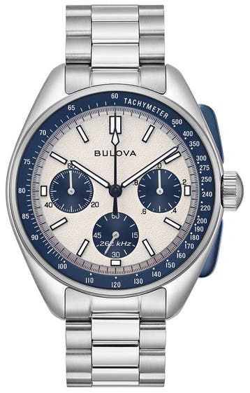 Bulova 98K112 Lunar Pilot  Special Edition horloge, Overige merken, Staal, Verzenden, Polshorloge