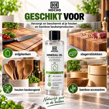 HOCHO Minerale Olie voor Hout en Bamboe Snijplanken – Voe., Ophalen of Verzenden, Nieuw