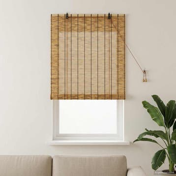 vidaXL Rolgordijn Bruin 60 x 160 cm Riet, Verzenden, Nieuw, Bruin