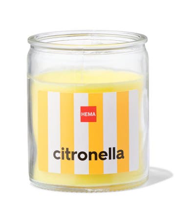 HEMA Citronella geurkaars in glas met Ø6.5x8, Verzenden, Nieuw