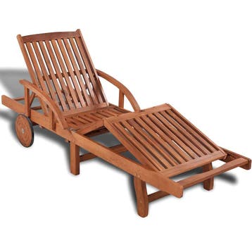 vidaXL Ligbed massief acaciahout, Tuin en Terras, Verzenden, Nieuw