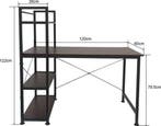 2dekans | Bureau computertafel Stoer - 3 opbergplanken -, Ophalen of Verzenden, Zo goed als nieuw