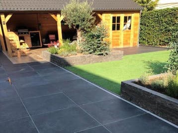 keramische tuintegels terrastegels 100x100x2 actieprijs, Nieuw, Keramiek, 10 m² of meer, Terrastegels