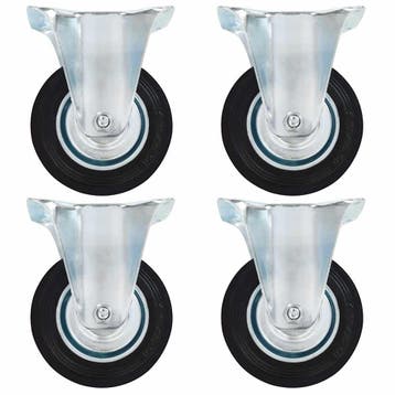 vidaXL Vaste wielen 4 st 100 mm, Verzenden