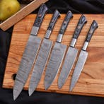 Keukenmes - Pakka Wood en Handgemaakt gevouwen staal - Noord