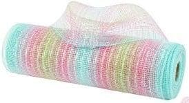 Decomesh metallic multi-stripes 03 blue cerise 26 cm rol 9, Ophalen of Verzenden, Nieuw