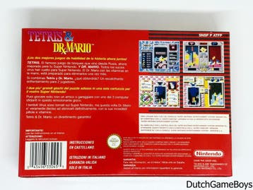 Super Nintendo / Snes - Tetris & Dr. Mario - Ita / Esp - New, Spelcomputers en Games, Games | Nintendo Super NES, Verzenden, Gebruikt