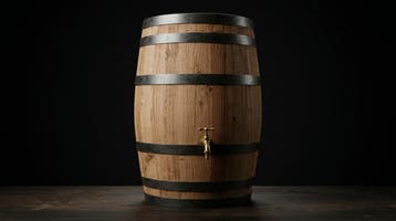 Kastanjehouten regenton met messing waterkraan - nieuw, Met kraantje, Ophalen of Verzenden, Hout, Nieuw