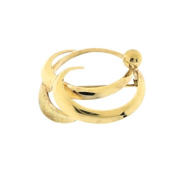 Gouden abstracte broche, Ophalen of Verzenden, Gebruikt, Goud, Goud