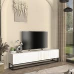 Tv-meubel Verpsboga lang frame 180x32x47 cm wit [en.casa], Verzenden, Nieuw