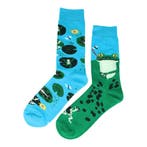 Sokken - Kikker Print - Groen Blauw - Katoen - Maat 38-45, Nieuw