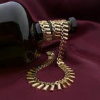 Gouden Cleopatra collier (Ketting), Sieraden, Tassen en Uiterlijk, Kettingen, Ophalen of Verzenden, Gebruikt, Overige kleuren