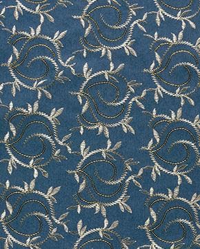 Denim Katoen Bladeren Indigo, Nieuw, Overige kleuren