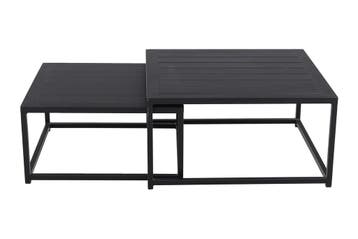 VDG Royalty loungetafel - Set van 2 - zwart, Verzenden, Nieuw, Rond, Overige materialen