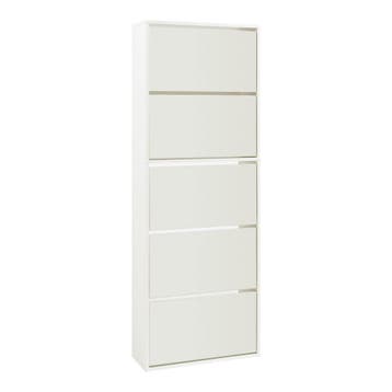 Schoenenkast Lund met 5 kleppen spiegeldeuren wit 169x60x24, Verzenden, Nieuw