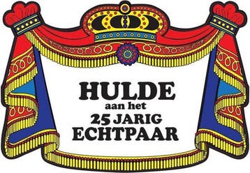 Hulde aan het 25-jarig bruidspaar bord met 3 rode harten, Verzenden, Nieuw, Versiering, Geboorte of Huwelijk