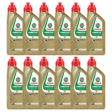 Castrol 2-takt olie Power 1 RS (mengsmering) 12 stuks 1 l..., Ophalen of Verzenden, Nieuw, Castrol