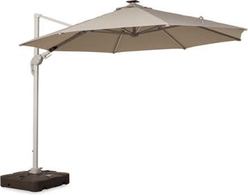 Lanterfant Hangparasol Duuk met LED Ø330 cm - Ecru, Tuin en Terras, Parasols, Ophalen of Verzenden, Nieuw