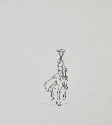 LUCKY LUKE  Originele productie-tekening voor animatie -, Nieuw in verpakking