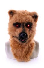Masker Grizzly Beer Lichtgevende Ogen en Bewegende Mond Brui, Ophalen of Verzenden, Nieuw, Carnaval