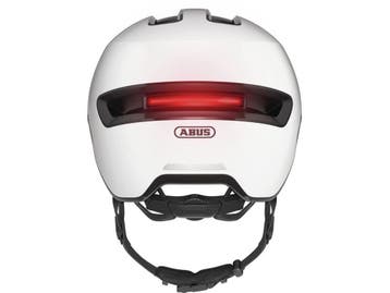 Abus HUD-Y - Fietshelm - Oplaadbare LED - Shiny white M, Verzenden, Zo goed als nieuw, Abus