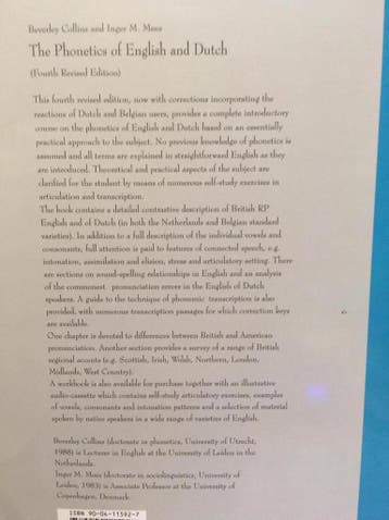 The phonetics of English and Dutch - B. Collins, Verzenden, Gelezen, B. Collins