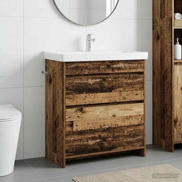 vidaXL Badkamer Onder Wasbak Kast Oud hout 78,5 x 37,5 x 81, Verzenden, Nieuw