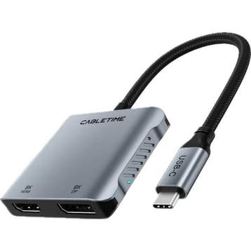 Cabletime – 4 in 1 USB-C Hub adapter – 8K – HDMI – DP, Laptop, Nieuw, Ophalen of Verzenden, Cabletime