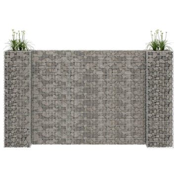 vidaXL Gabion plantenbak H-vormig 260x40x150 cm staaldraad, 100 cm of meer, Verzenden, Nieuw, Metaal