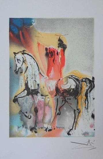 Salvador Dali (1904-1989) - Le chevalier chrétien, Antiek en Kunst