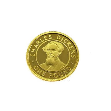 Alderney. 1 Pound 2006 Charles Dickens