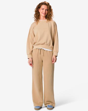 HEMA Damesjoggingbroek Esmee relaxed fit beige, Kleding | Dames, Verzenden, Nieuw