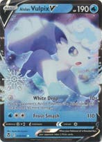 Alolan Vulpix V 033/195 snowflake Silver Tempest, Ophalen of Verzenden, Nieuw, Losse kaart, Foil
