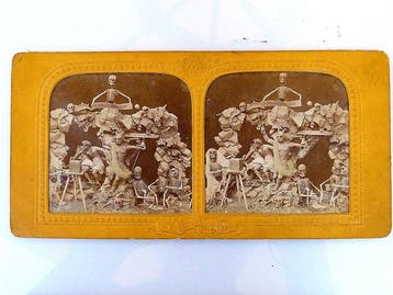 Diablerie tissue stereoview - La Photographie de Satan -